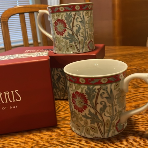 WILLIAM MORRIS « Pink and Rose » gift-boxed set’s of Two Coffee Mugs~ Rare & HTF - Picture 13 of 15